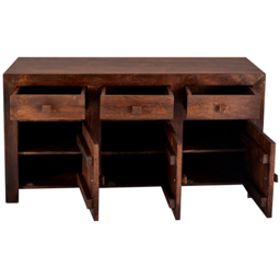 Brooklyn Nihash Toko 3 Door 3 Drawer Dark Mango Sideboard - thumbnail 3