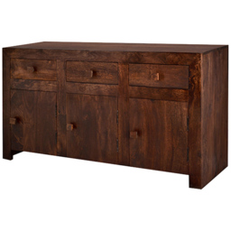 Brooklyn Nihash Toko 3 Door 3 Drawer Dark Mango Sideboard - thumbnail 4