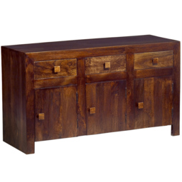 Brooklyn Nihash Toko 3 Door 3 Drawer Dark Mango Sideboard - thumbnail 2