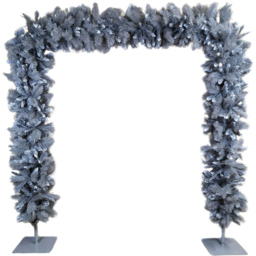 Premier 7.5ft Silver Wrapped PVC Branches Indoor Christmas Tree Arch - thumbnail 1
