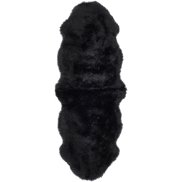 Origins Black Genuine Sheepskin Rug 70 x 175cm - thumbnail 1