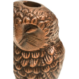 Ivyline Antique Brass Cast Aluminium Owl Candle Holder - thumbnail 2