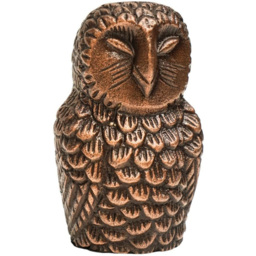 Ivyline Antique Brass Cast Aluminium Owl Candle Holder
