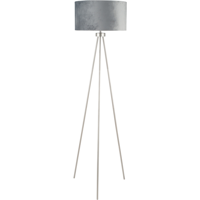 Pacific Lifestyle Houston Slim Metal Tripod Brushed Silver Floor Lamp - image 1