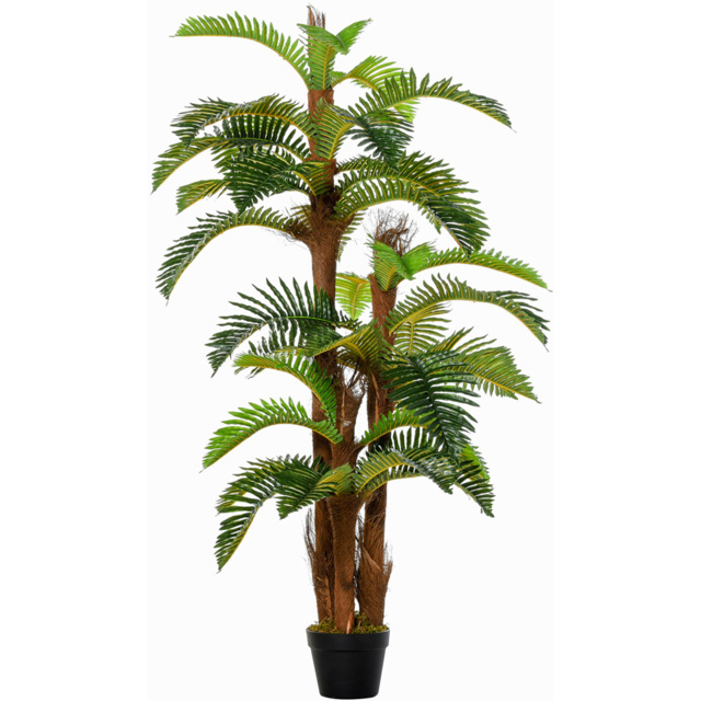 Outsunny Fern Tree Artificial Plant In Pot 5ft - image 1