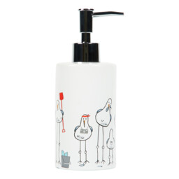 White Seagull Stoneware Soap Dispenser - thumbnail 2
