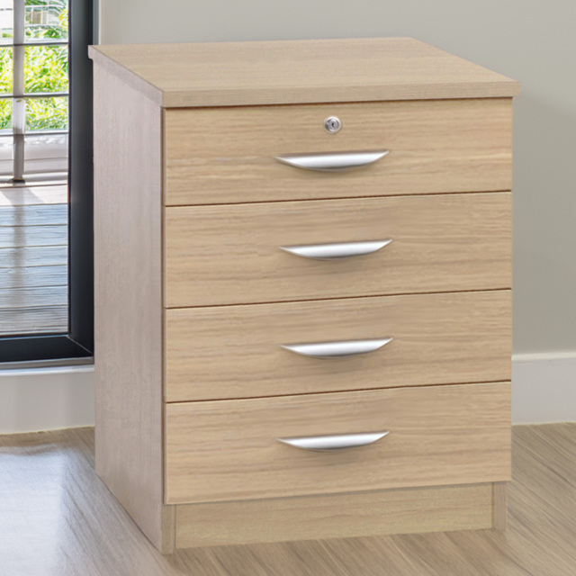 R White Cabinets Brown 4 Drawer Chest of Drawers - image 1
