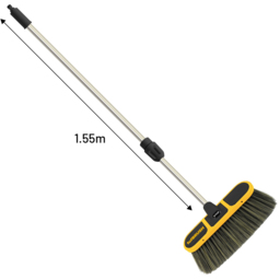 V-TUF tufBRUSH900 Black Car Wash Brush with Rubber Edging and Telescopic Pole Kit 2.7m - thumbnail 3