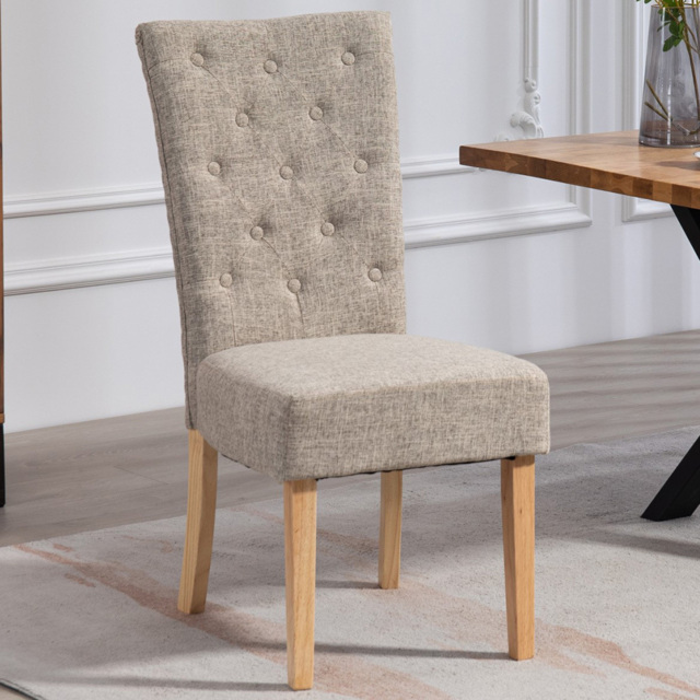 Artemis Home Carrara Set of 2 Brown Pienza Fabric Dining Chairs - image 1