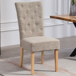 Artemis Home Carrara Set of 2 Brown Pienza Fabric Dining Chairs