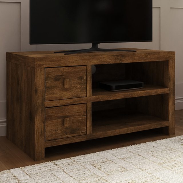 GFW Jakarta Mango Yellow 2 Drawer 2 Shelf TV Unit - image 1