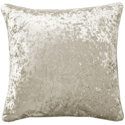 Intimates Plain Crushed Velvet Natural Filled Cushion 43 x 43cm 2 Pack