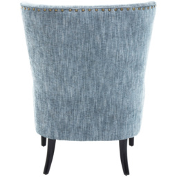 Premier Housewares Welham Blue Wingback Lounge Chair - thumbnail 2