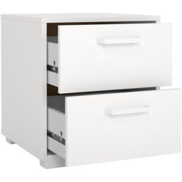 Furniture To Go Sofia White 2 Drawer Nightstand - thumbnail 4