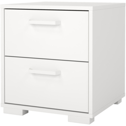 Furniture To Go Sofia White 2 Drawer Nightstand - thumbnail 3