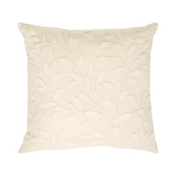 Serenity Leaf Embroidered Cushion Cream - thumbnail 1