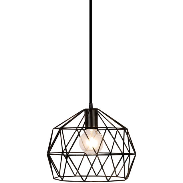 Sorrelis Garnet Black Geometric Ceiling E27 Pendant Shade - image 1