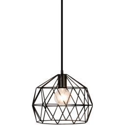 Sorrelis Garnet Black Geometric Ceiling E27 Pendant Shade
