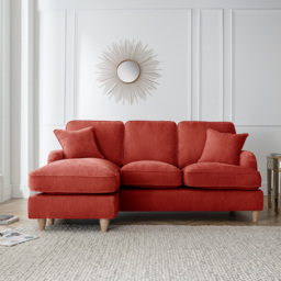 The Vienna 3 Seater Apricot Left Hand Chaise Sofa - thumbnail 4