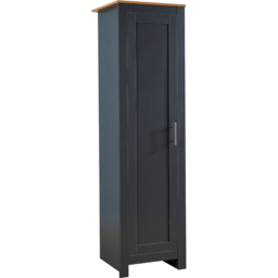 Home Source Camden Graphite Single Door Slim Wardrobe - thumbnail 2
