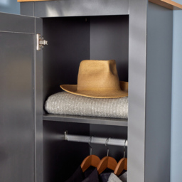 Home Source Camden Graphite Single Door Slim Wardrobe - thumbnail 3