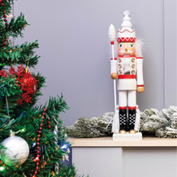 St Helens Glitter White Nutcracker 40cm - thumbnail 4