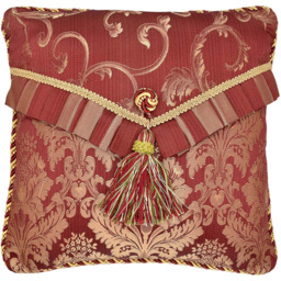 Intimates Odette Burgundy Cuff Filled Cushion 43 x 43cm 2 Pack
