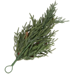Red Berry and Pinecone Door Drop 60cm - thumbnail 2