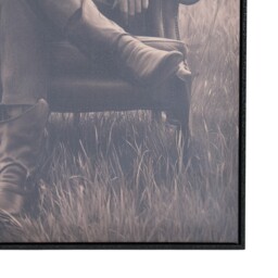 Vintage Sepia Cowboy Framed Canvas - thumbnail 2
