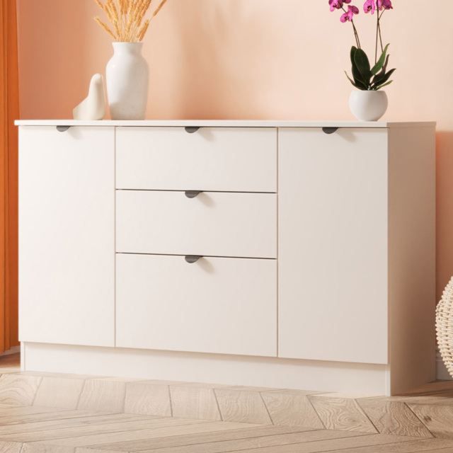Crowndale Bora 2 Door 3 Drawer Matt Kashmir Wide Sideboard Ready Assembled - image 1