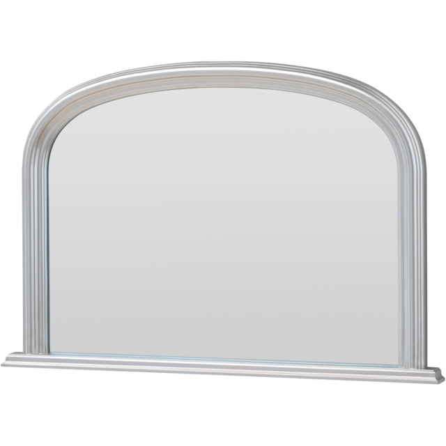 Yearn Silver Contemporary Arched Overmantle Mirror 77 x 112cm - image 1