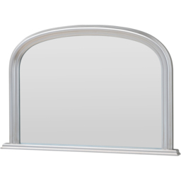 Yearn Silver Contemporary Arched Overmantle Mirror 77 x 112cm - thumbnail 1