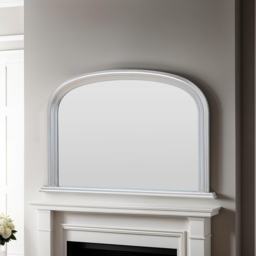 Yearn Silver Contemporary Arched Overmantle Mirror 77 x 112cm - thumbnail 2