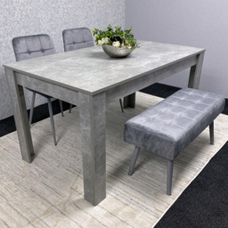 Kosy Koala 4 Seater Stone Dining Set Grey