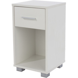 Lido Single Drawer White High Gloss Bedside Table - thumbnail 3