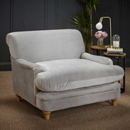 Plumpton Grey Velvet Chair