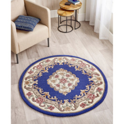 Origins Shensi Navy Wool Round Rug 120cm - thumbnail 2