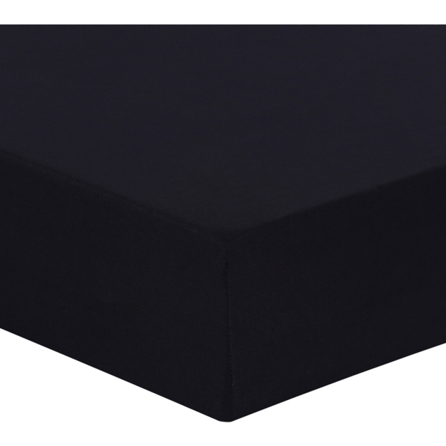 My Home Black King Size Polycotton Fitted Bed Sheet