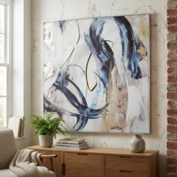 Contemporary Abstract Framed Canvas - thumbnail 3