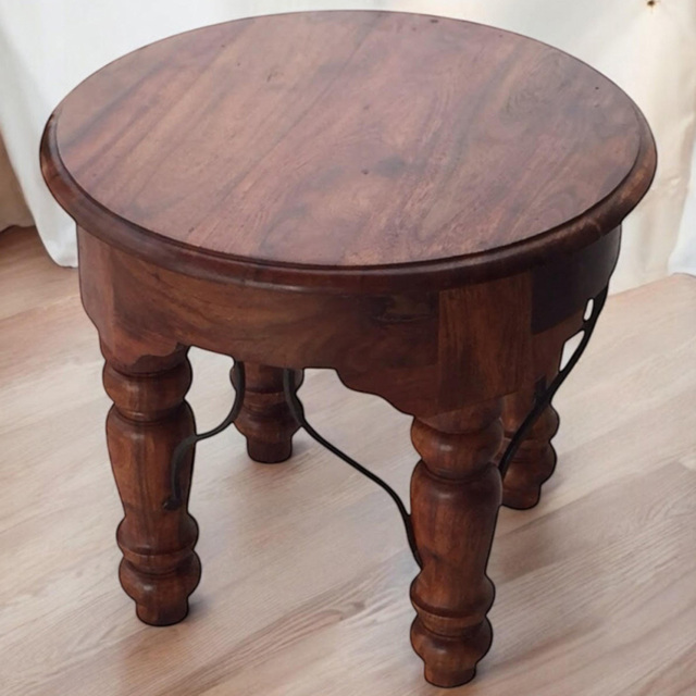 Acacia Home Brown Wooden Round Table - image 1