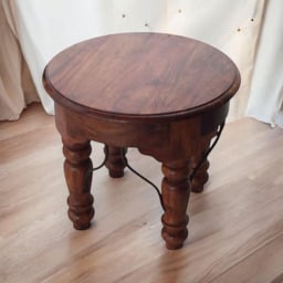 Acacia Home Brown Wooden Round Table - thumbnail 3