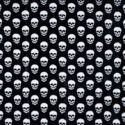 Skulls Faux Fur Throw Black - thumbnail 4