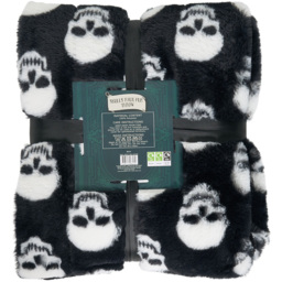 Skulls Faux Fur Throw Black - thumbnail 2