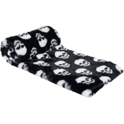 Skulls Faux Fur Throw Black - thumbnail 3