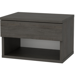 Decorotika Jamot Single Drawer Single Shelf Wenge Floating Bedside Table - thumbnail 2