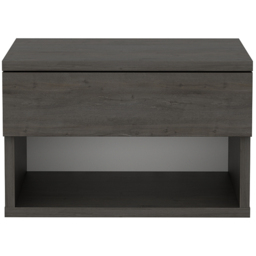 Decorotika Jamot Single Drawer Single Shelf Wenge Floating Bedside Table - thumbnail 3