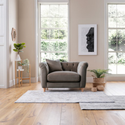 Mushroom Velvet Armchair - thumbnail 4