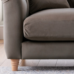 Mushroom Velvet Armchair - thumbnail 3
