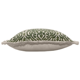Printed Fringe Cushion - Green - thumbnail 4