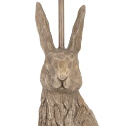 Neutral Driftwood Effect Rabbit Table Lamp - thumbnail 2